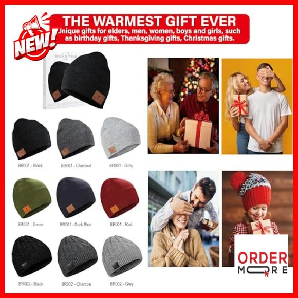 Merino Wool Bluetooth Beanie with HD Stereo, 30-Hour Play Time, Built-in Mic - Picture 6 of 7